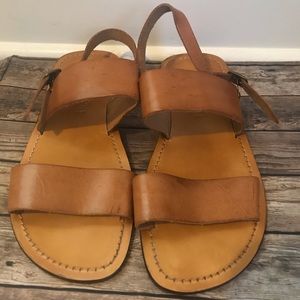 Positano brown leather sandals